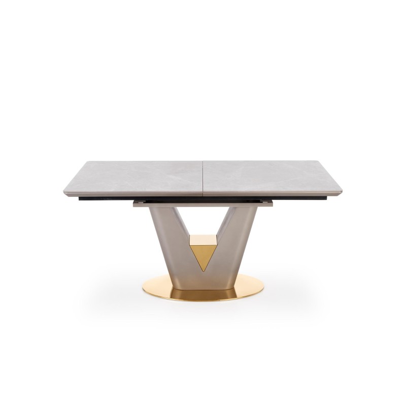 'VALENTINO Extendable Table in Light Ash/Gold' 'VALENTINO Extendable Table in Light Ash/Gold'
