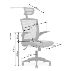 VALOR fotel pracowniczy czarno / popielaty VALOR fotel pracowniczy czarno / popielaty