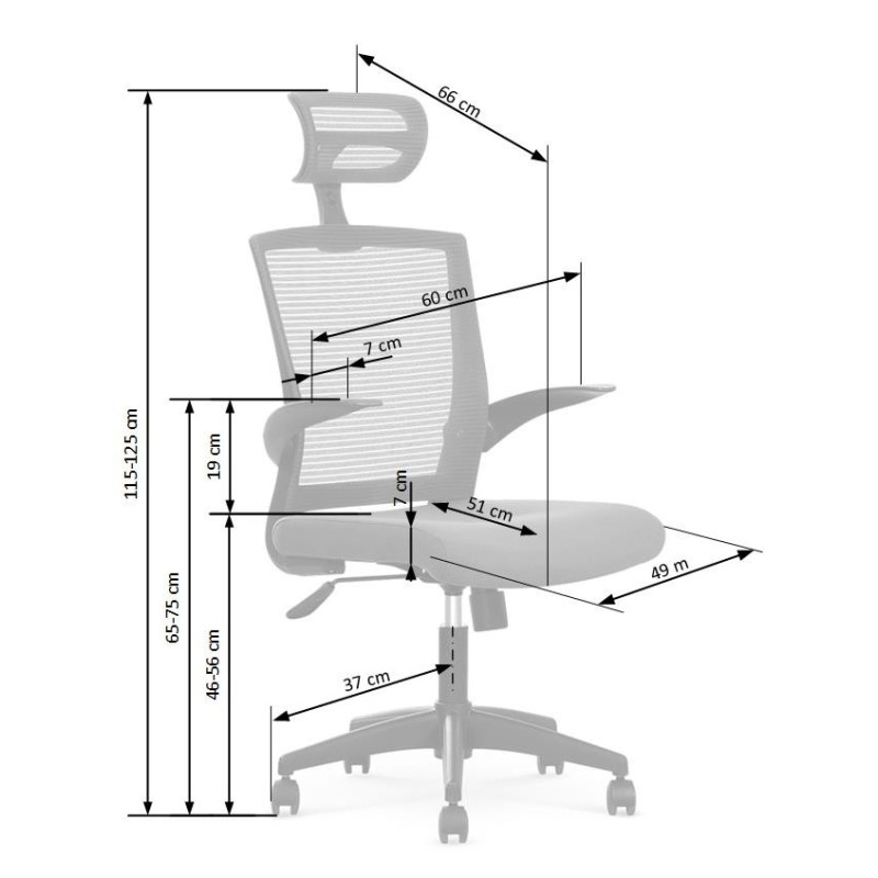 VALOR fotel pracowniczy czarno / popielaty VALOR fotel pracowniczy czarno / popielaty