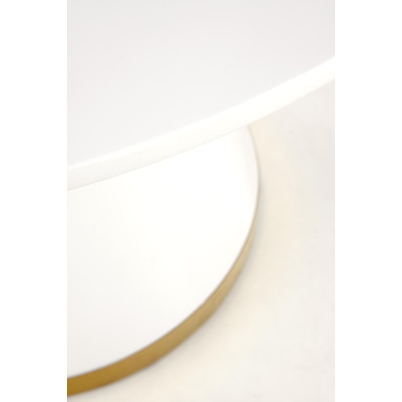'VEGAS Table, Top - White, Leg - White / Gold' 'VEGAS Table, Top - White, Leg - White / Gold'