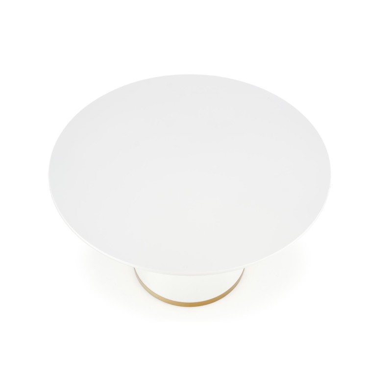 'VEGAS Table, Top - White, Leg - White / Gold' 'VEGAS Table, Top - White, Leg - White / Gold'