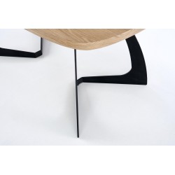 'VELDON Extendable Table, Top - Natural Oak, Legs - Black' 'VELDON Extendable Table, Top - Natural Oak, Legs - Black'