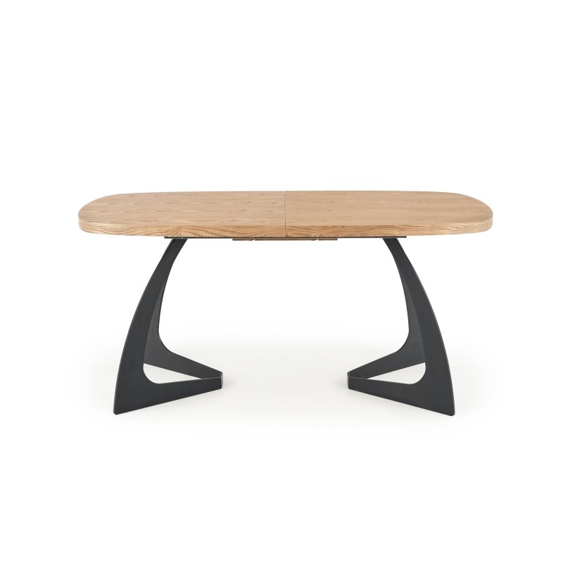 'VELDON Extendable Table, Top - Natural Oak, Legs - Black' 'VELDON Extendable Table, Top - Natural Oak, Legs - Black'