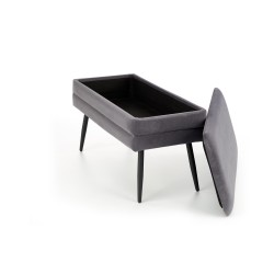 'VELVA Ash Grey/Black Bench' 'VELVA Ash Grey/Black Bench'