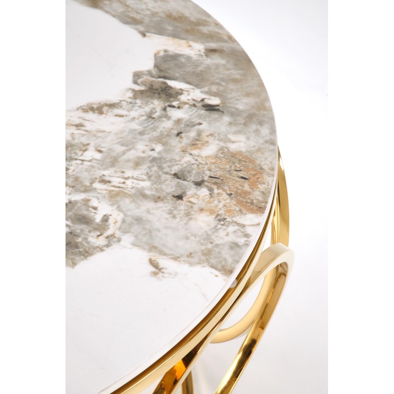 'VENUS 2 Coffee Table, White Marble / Gold' 'VENUS 2 Coffee Table, White Marble / Gold'