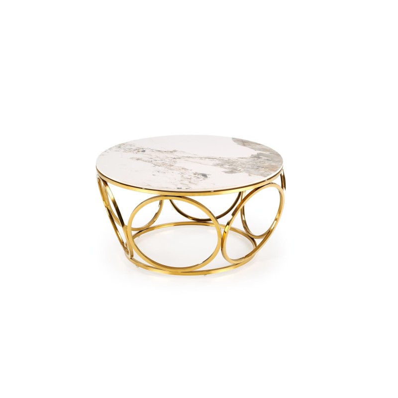 'VENUS 2 Coffee Table, White Marble / Gold' 'VENUS 2 Coffee Table, White Marble / Gold'