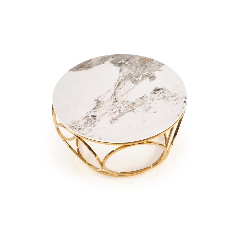 'VENUS 2 Coffee Table, White Marble / Gold' 'VENUS 2 Coffee Table, White Marble / Gold'