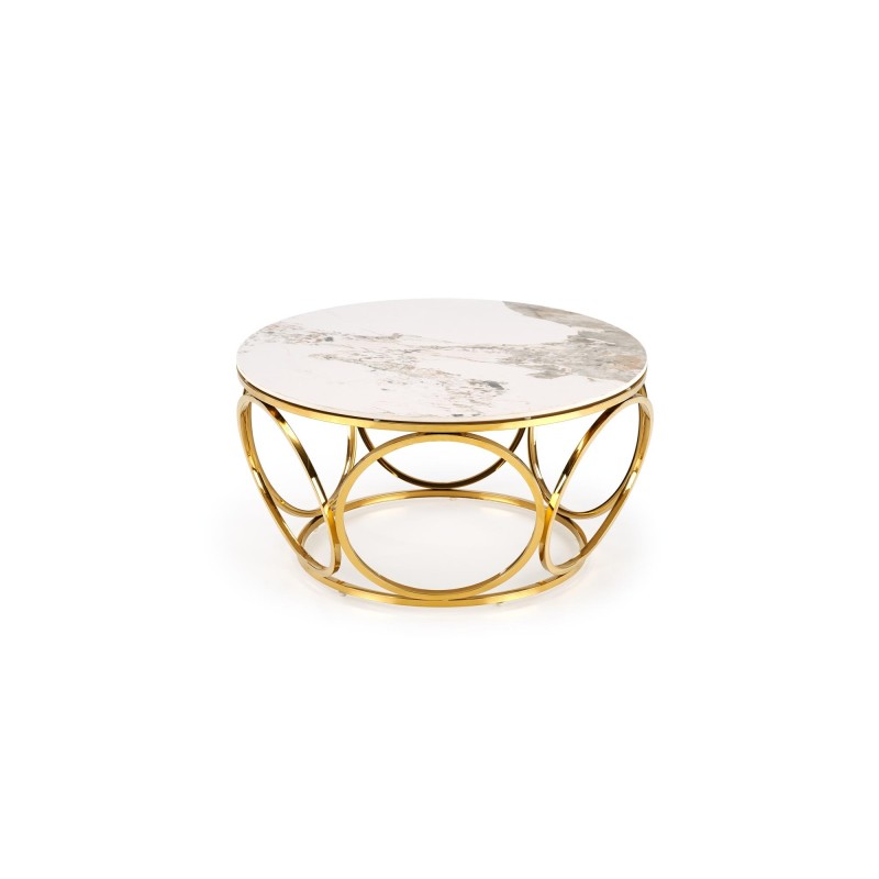 'VENUS 2 Coffee Table, White Marble / Gold' 'VENUS 2 Coffee Table, White Marble / Gold'