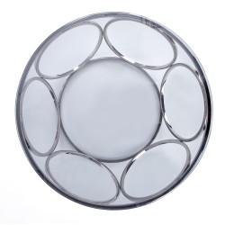 'VENUS Coffee Table, Frame - Silver, Glass - Smoked' 'VENUS Coffee Table, Frame - Silver, Glass - Smoked'