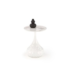 'VERDE White Marble Coffee Table / White'