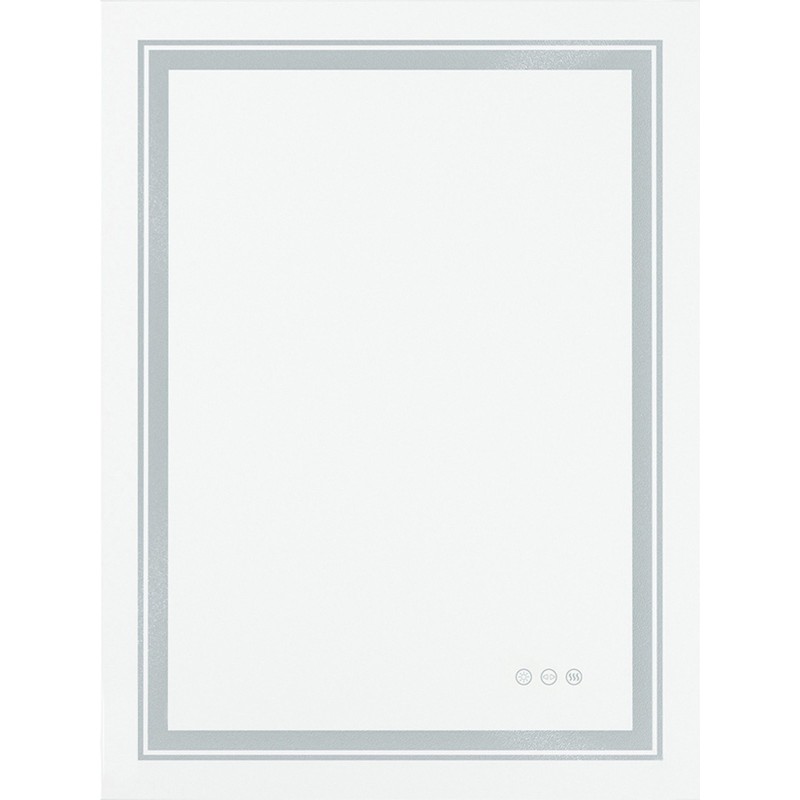 'VERO Wall Bathroom Mirror, Silver'