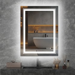 'VERO Wall Bathroom Mirror, Silver' 'VERO Wall Bathroom Mirror, Silver'