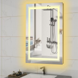 'VERO Wall Bathroom Mirror, Silver' 'VERO Wall Bathroom Mirror, Silver'