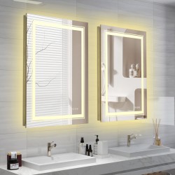 'VERO Wall Bathroom Mirror, Silver' 'VERO Wall Bathroom Mirror, Silver'