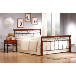 'VERONICA Cherry Antique/Black Bed 160 cm'