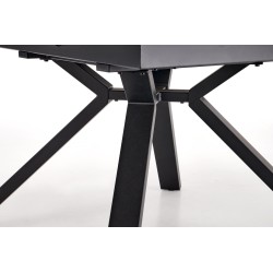 'VERTIGO Extendable Table, Top - White Marble, Legs - Black' 'VERTIGO Extendable Table, Top - White Marble, Legs - Black'