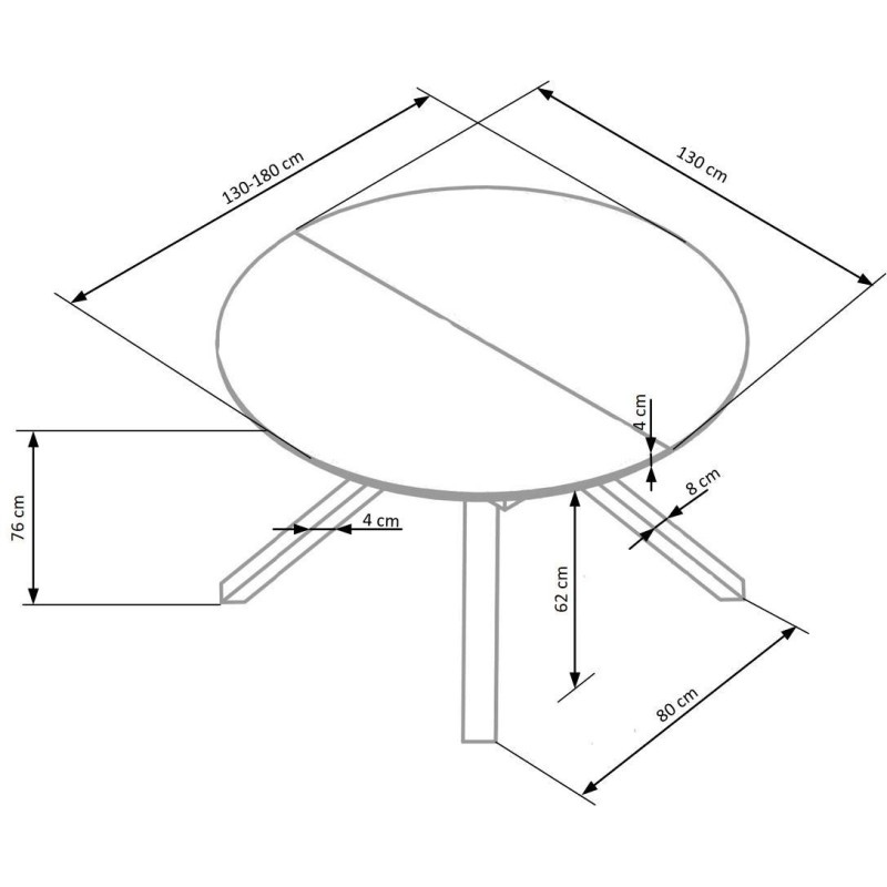 'VERTIGO Extendable Table, Top - White Marble, Legs - Black' 'VERTIGO Extendable Table, Top - White Marble, Legs - Black'