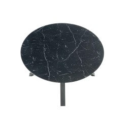 'VERTIGO Extendable Table, Top - Black Marble, Legs - Black' 'VERTIGO Extendable Table, Top - Black Marble, Legs - Black'