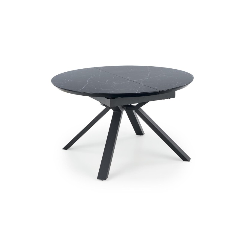 'VERTIGO Extendable Table, Top - Black Marble, Legs - Black' 'VERTIGO Extendable Table, Top - Black Marble, Legs - Black'
