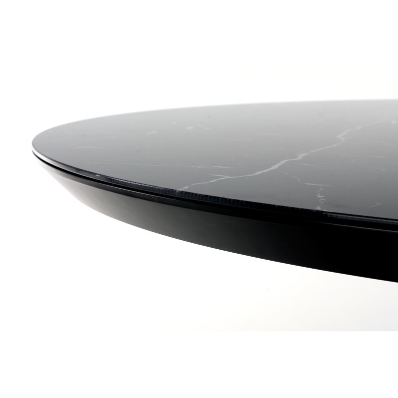 'VERTIGO Extendable Table, Top - Black Marble, Legs - Black' 'VERTIGO Extendable Table, Top - Black Marble, Legs - Black'