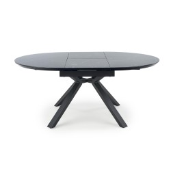 'VERTIGO Extendable Table, Top - Black Marble, Legs - Black' 'VERTIGO Extendable Table, Top - Black Marble, Legs - Black'