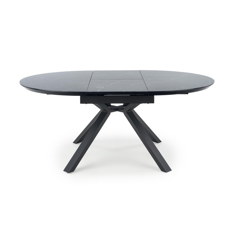 'VERTIGO Extendable Table, Top - Black Marble, Legs - Black' 'VERTIGO Extendable Table, Top - Black Marble, Legs - Black'