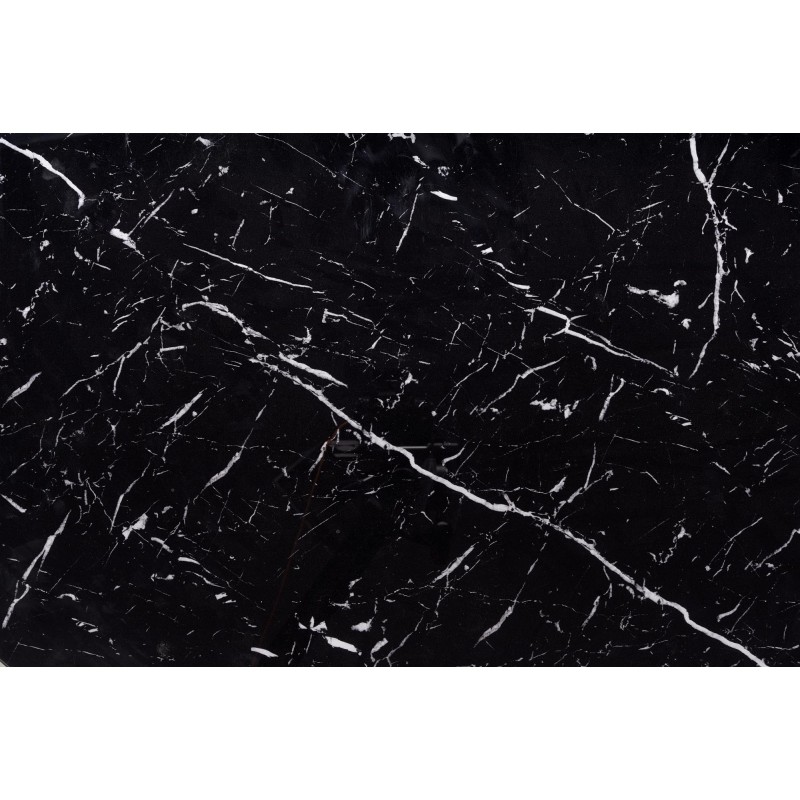 'VERTIGO Extendable Table, Top - Black Marble, Legs - Black' 'VERTIGO Extendable Table, Top - Black Marble, Legs - Black'