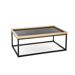 'VESPA Coffee Table with Natural Top, Legs: Black' 'VESPA Coffee Table with Natural Top, Legs: Black'