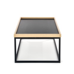 'VESPA Coffee Table with Natural Top, Legs: Black' 'VESPA Coffee Table with Natural Top, Legs: Black'