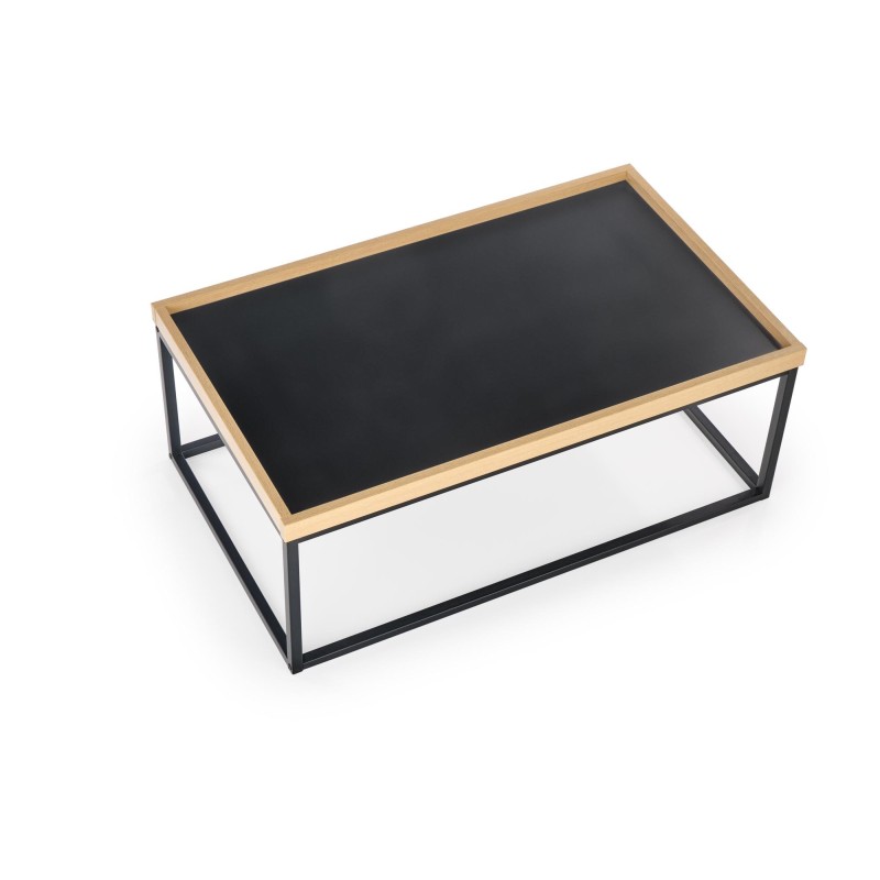 'VESPA Coffee Table with Natural Top, Legs: Black' 'VESPA Coffee Table with Natural Top, Legs: Black'