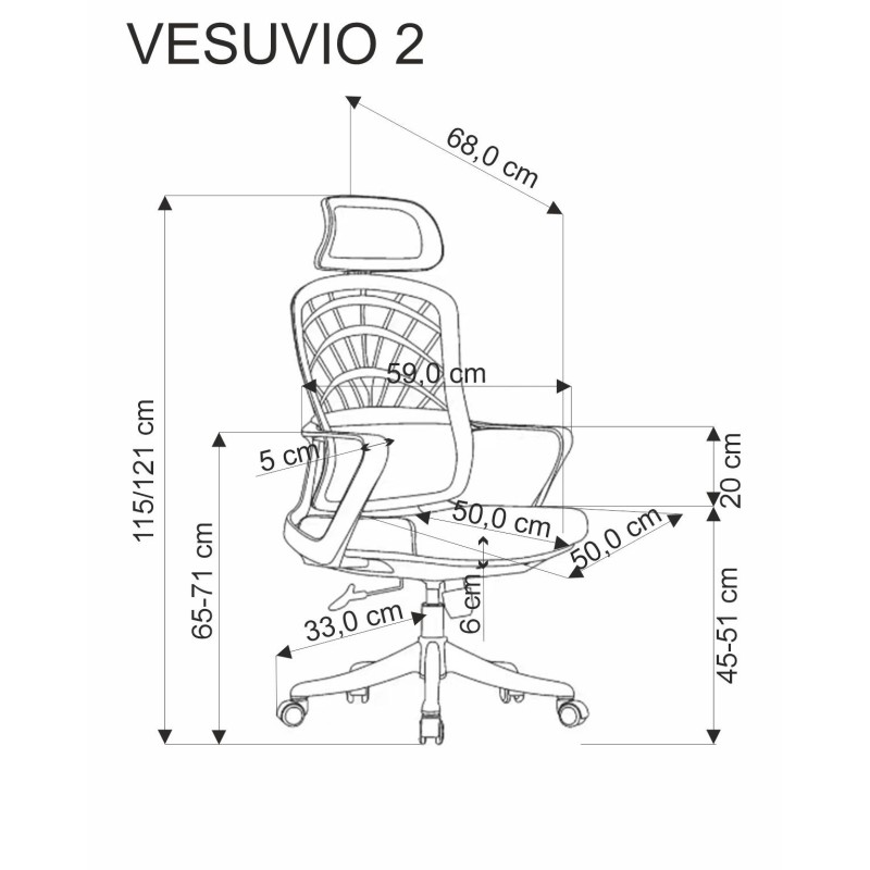 VESUVIO 2 fotel gabinetowy popielaty / biały VESUVIO 2 fotel gabinetowy popielaty / biały