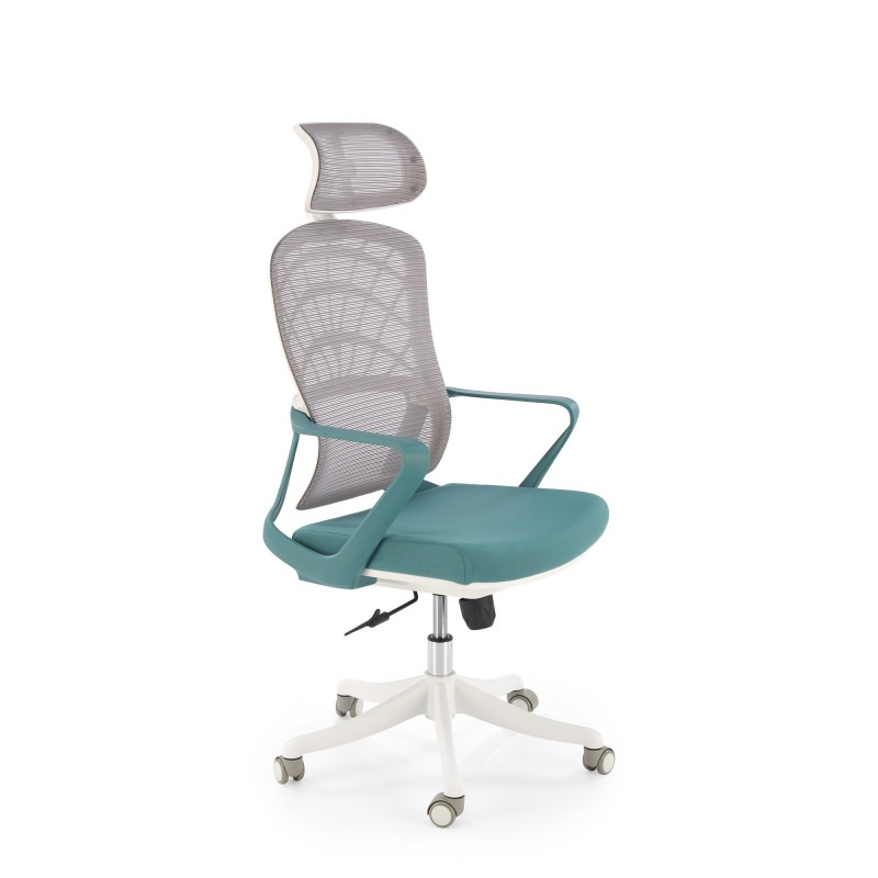 'VESUVIO 2 Turquoise/White Office Armchair'