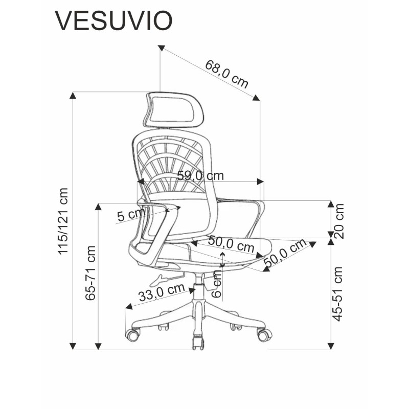 'VESUVIO Black Office Armchair' 'VESUVIO Black Office Armchair'