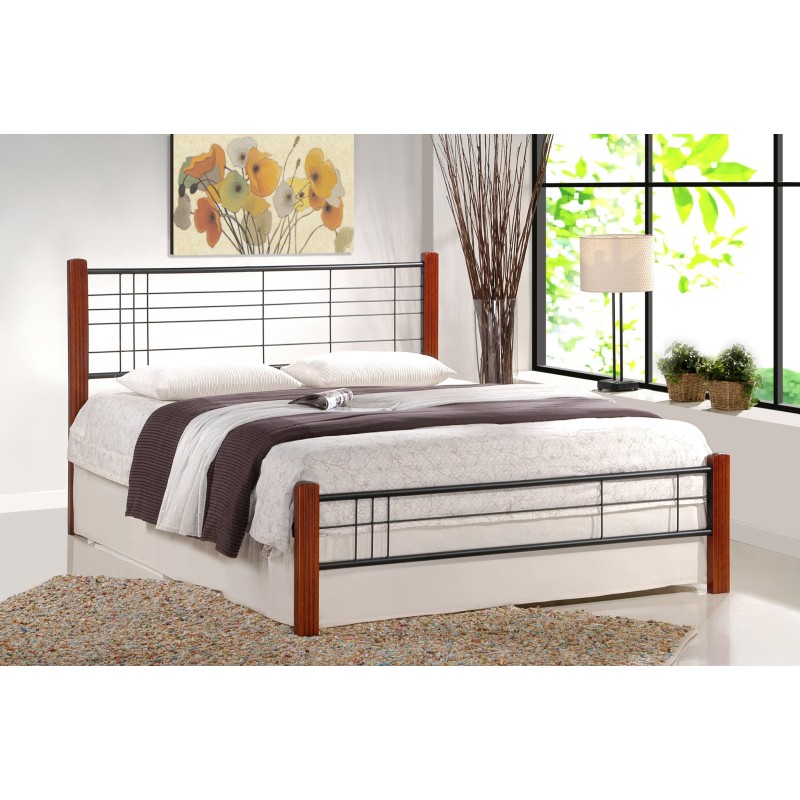 'VIERA Cherry Antique/Black 160 cm Bed' 'VIERA Cherry Antique/Black 160 cm Bed'
