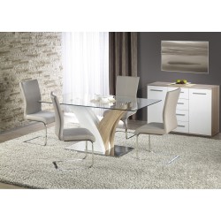 'VILMER Sonoma Oak / White Table'