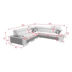 Narożnik Prestige III z funkcją spania i portem usb - Miękka w dotyku, Freya 210.02 + Tauro 8203 Narożnik Prestige III z funkcją spania i portem usb - Miękka w dotyku, Freya 210.02 + Tauro 8203