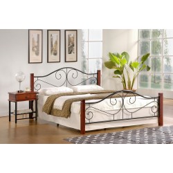 VIOLETTA 120 cm łóżko czereśnia ant./czarny (3p 1szt) ze stelażem