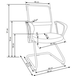 VIRE SKID fotel pracowniczy czarny VIRE SKID fotel pracowniczy czarny