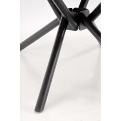 'VITORINO Extendable Table, Top - White Marble, Legs - Black' 'VITORINO Extendable Table, Top - White Marble, Legs - Black'