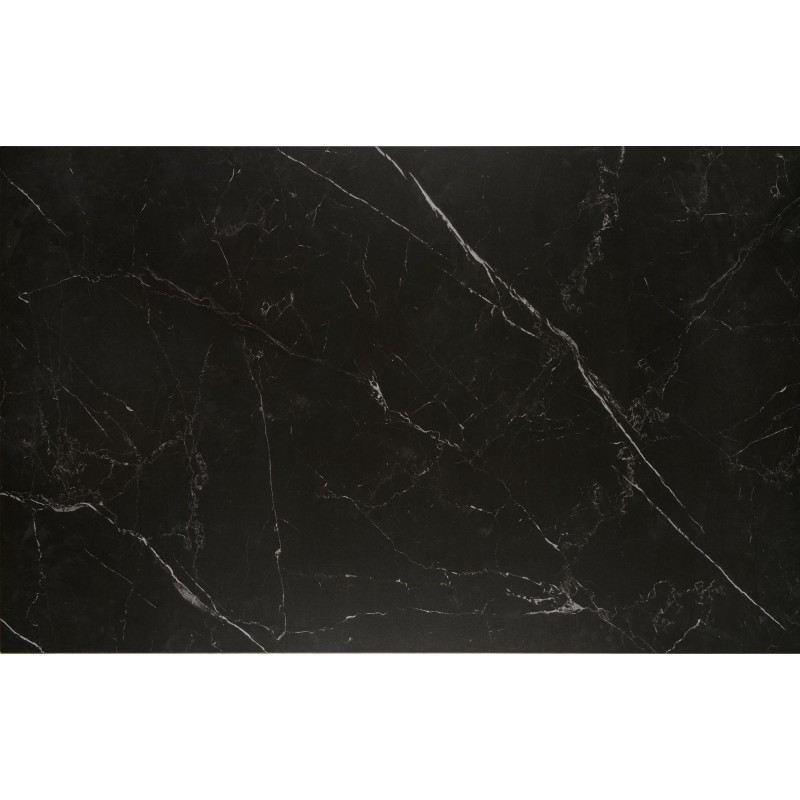 'VITORINO Extendable Table, Top - Black Marble, Legs - Black' 'VITORINO Extendable Table, Top - Black Marble, Legs - Black'