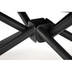 'VITORINO Extendable Table, Top - Black Marble, Legs - Black' 'VITORINO Extendable Table, Top - Black Marble, Legs - Black'