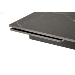'VITORINO Extendable Table, Top - Black Marble, Legs - Black' 'VITORINO Extendable Table, Top - Black Marble, Legs - Black'