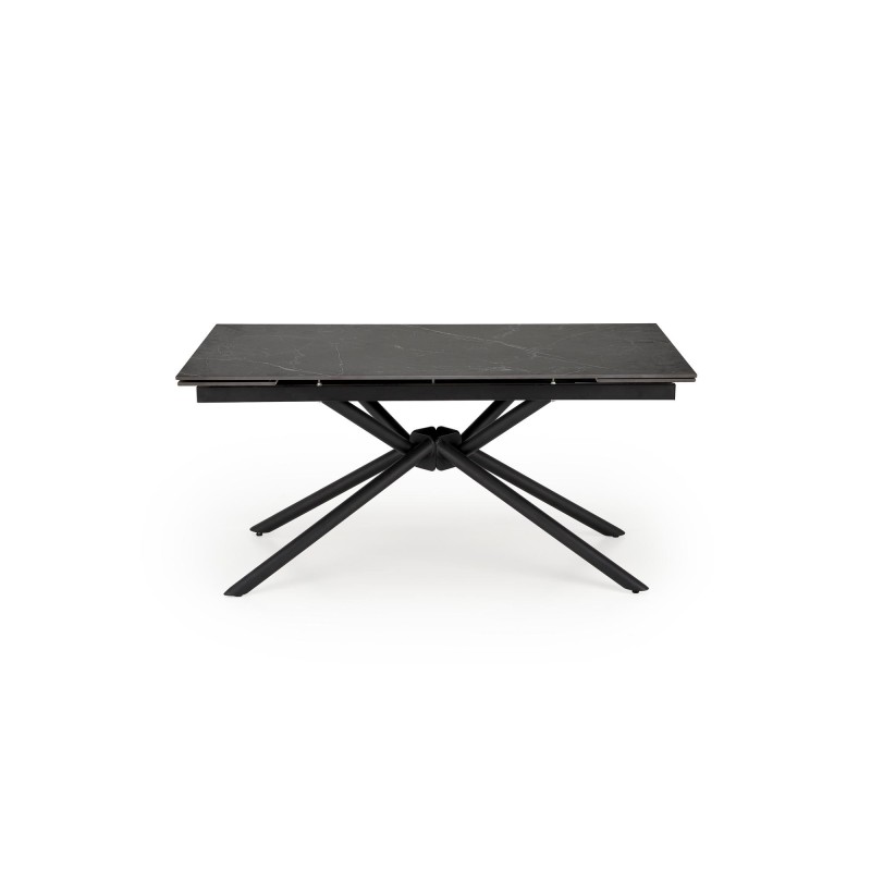'VITORINO Extendable Table, Top - Black Marble, Legs - Black' 'VITORINO Extendable Table, Top - Black Marble, Legs - Black'