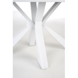 'VIVALDI Extendable Table Top - White Marble, Legs - White' 'VIVALDI Extendable Table Top - White Marble, Legs - White'