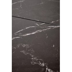 'VOLANT 140 Extendable Table, Top - Black Marble, Legs - Golden Oak / Black' 'VOLANT 140 Extendable Table, Top - Black Marble, Legs - Golden Oak / Black'