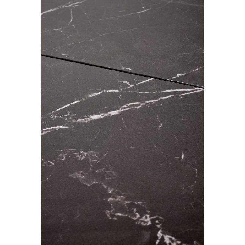 'VOLANT 140 Extendable Table, Top - Black Marble, Legs - Golden Oak / Black' 'VOLANT 140 Extendable Table, Top - Black Marble, Legs - Golden Oak / Black'