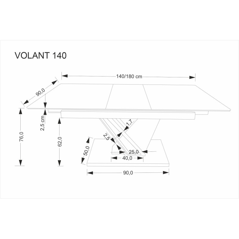 'VOLANT 140 Extendable Table, Top - Black Marble, Legs - Golden Oak / Black' 'VOLANT 140 Extendable Table, Top - Black Marble, Legs - Golden Oak / Black'