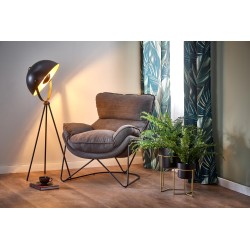 'VOLKER Relaxation Armchair in Light Grey / Black' 'VOLKER Relaxation Armchair in Light Grey / Black'