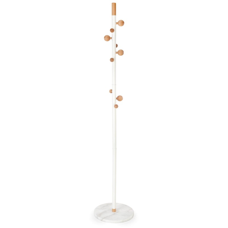 'W65 White/Natural Coat Rack'