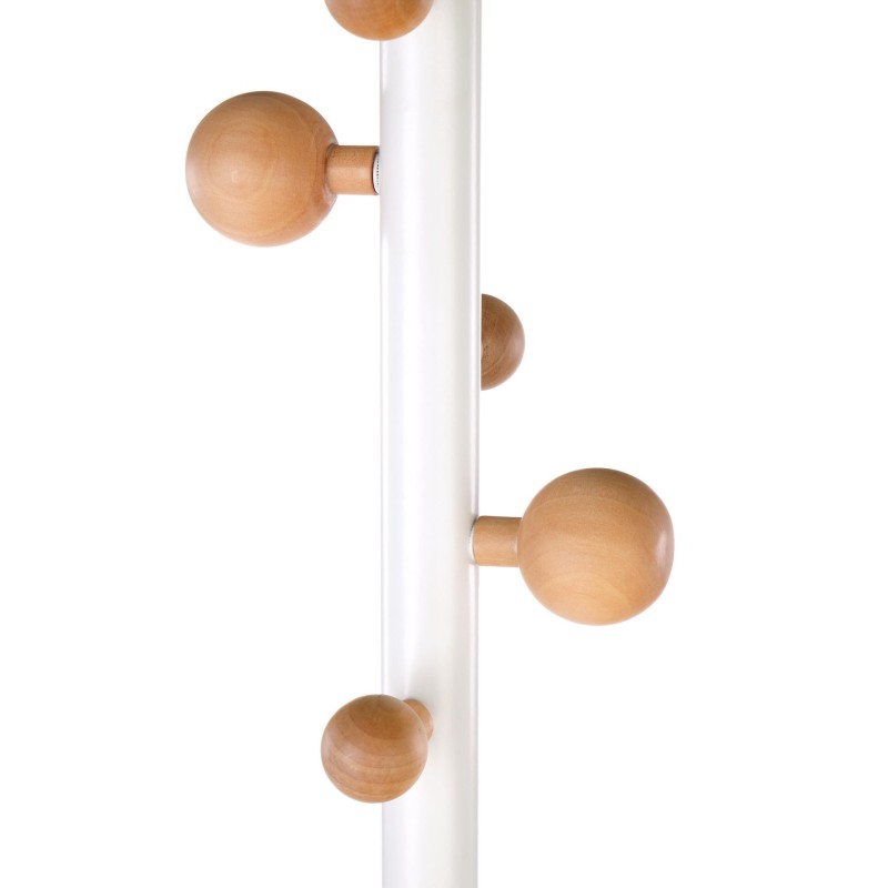 'W65 White/Natural Coat Rack' 'W65 White/Natural Coat Rack'